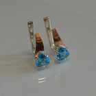 Серебряные серьги с напайками из золота