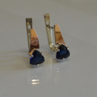 Серебряные серьги с напайками из золота