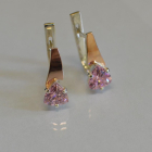 Серебряные серьги с напайками из золота