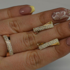 Срібний набір з золотими накладками