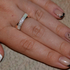 Срібна каблучка з золотими пластинами