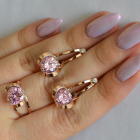 Серебряный комплект с пластинами из золота