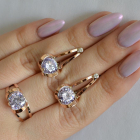 Серебряный комплект с пластинами из золота