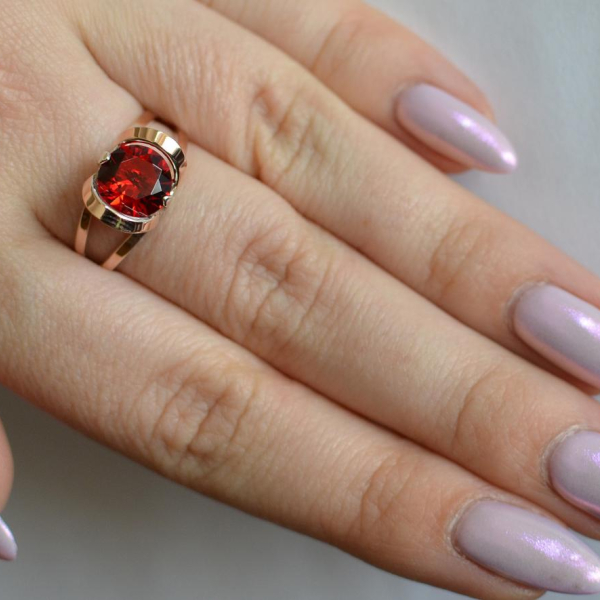 Срібна каблучка з золотими вставками