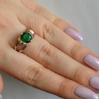 Срібна каблучка з золотими вставками