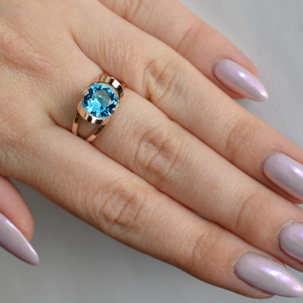 Срібна каблучка з золотими вставками