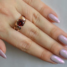 Срібна каблучка з золотими вставками