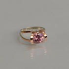 Срібна каблучка з золотими вставками