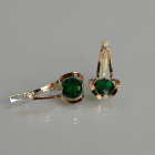 Серебряные серьги  с пластинами из золота