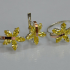 Срібний гарнітур із золотими вставками