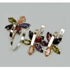 Срібний гарнітур із золотими вставками