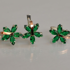 Срібний гарнітур із золотими вставками