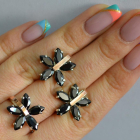 Срібний гарнітур із золотими вставками