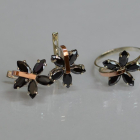 Срібний гарнітур із золотими вставками