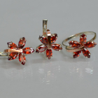 Срібний гарнітур із золотими вставками