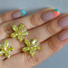 Срібний гарнітур із золотими вставками