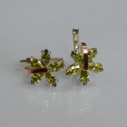 Срібні сережки з золотими накладками