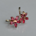 Срібні сережки з золотими накладками