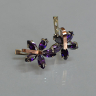 Срібні сережки з золотими накладками