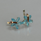 Срібні сережки з золотими накладками