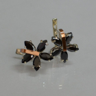 Срібні сережки з золотими накладками