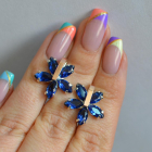 Срібні сережки з золотими накладками