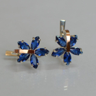 Срібні сережки з золотими накладками