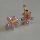 Срібні сережки з золотими накладками