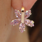 Срібні сережки з золотими накладками