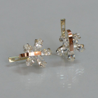 Срібні сережки з золотими накладками