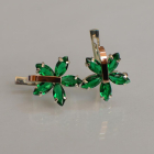 Срібні сережки з золотими накладками