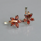 Срібні сережки з золотими накладками