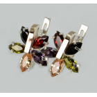 Срібні сережки з золотими накладками