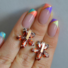 Срібні сережки з золотими накладками