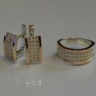 Срібний гарнітур з золотими напайками