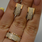 Срібний гарнітур з золотими напайками