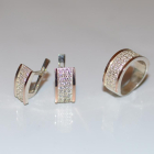 Срібний гарнітур з золотими напайками