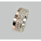 Серебряное кольцо с золотыми напайками