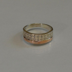 Серебряное кольцо с золотыми напайками
