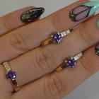 Срібний комплект з золотими пластинами