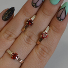 Срібний комплект з золотими пластинами