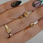 Срібний комплект з золотими пластинами