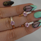 Срібний комплект з золотими пластинами