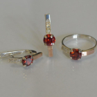 Срібний комплект з золотими пластинами