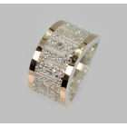 Срібна каблучка з золотими накладками