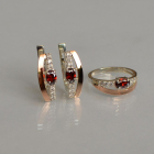 Срібний набір з золотими вставками