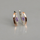 Срібні сережки з золотими накладками