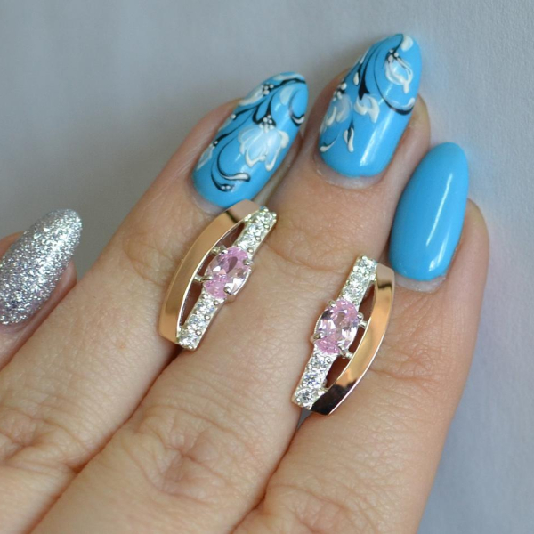 Срібні сережки з золотими накладками