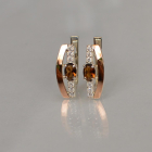 Срібні сережки з золотими накладками