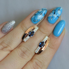 Срібні сережки з золотими накладками